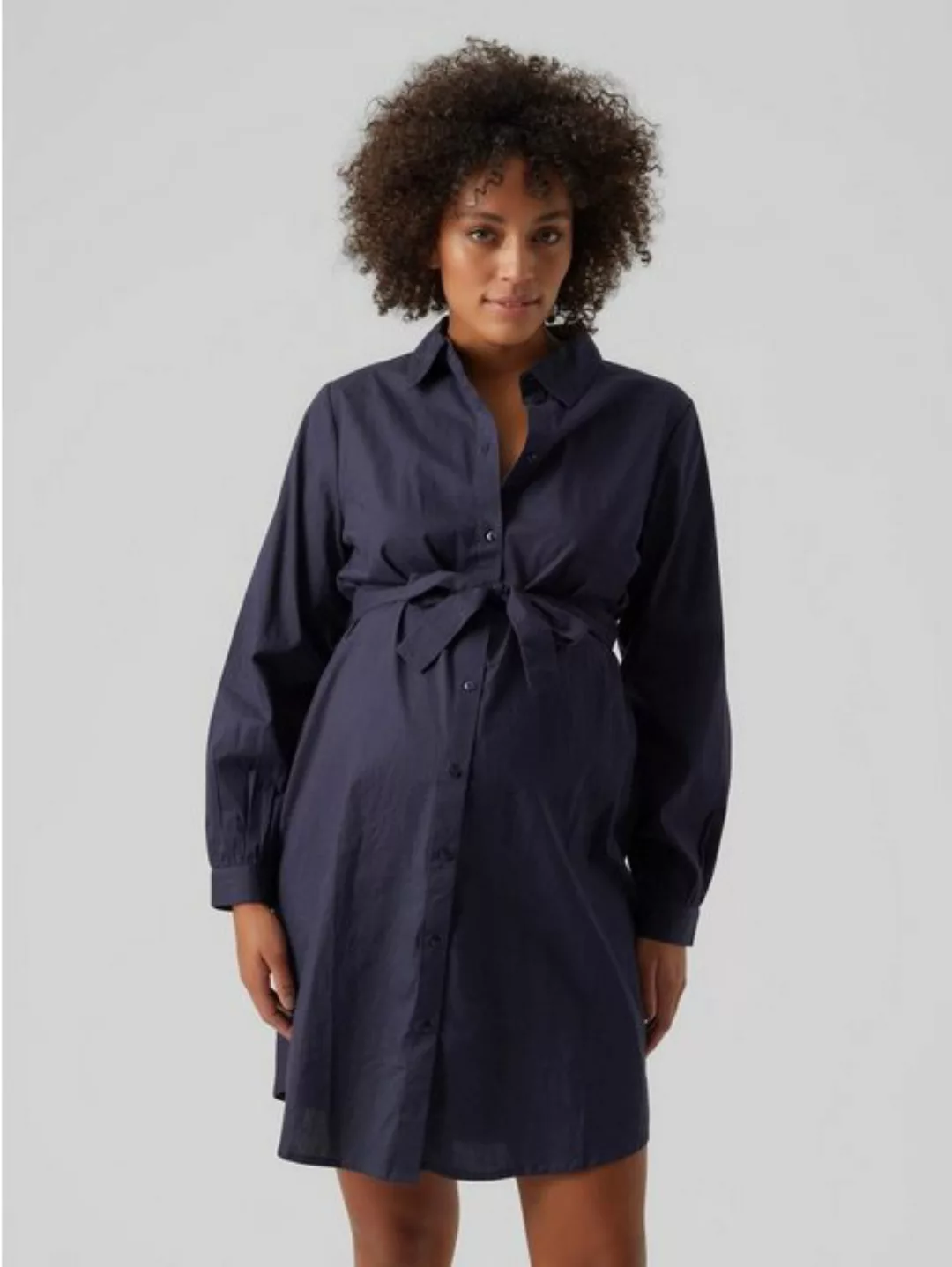 Mamalicious Shirtkleid Mini Umstands Kleid Langarm Bluse Schwangerschaft St günstig online kaufen