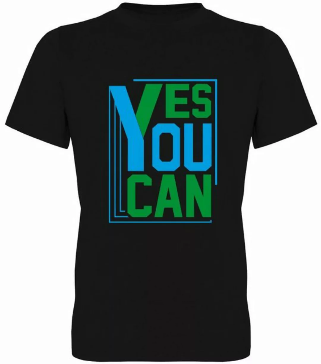 G-graphics T-Shirt Yes you can Herren T-Shirt, mit Frontprint, mit Spruch / günstig online kaufen