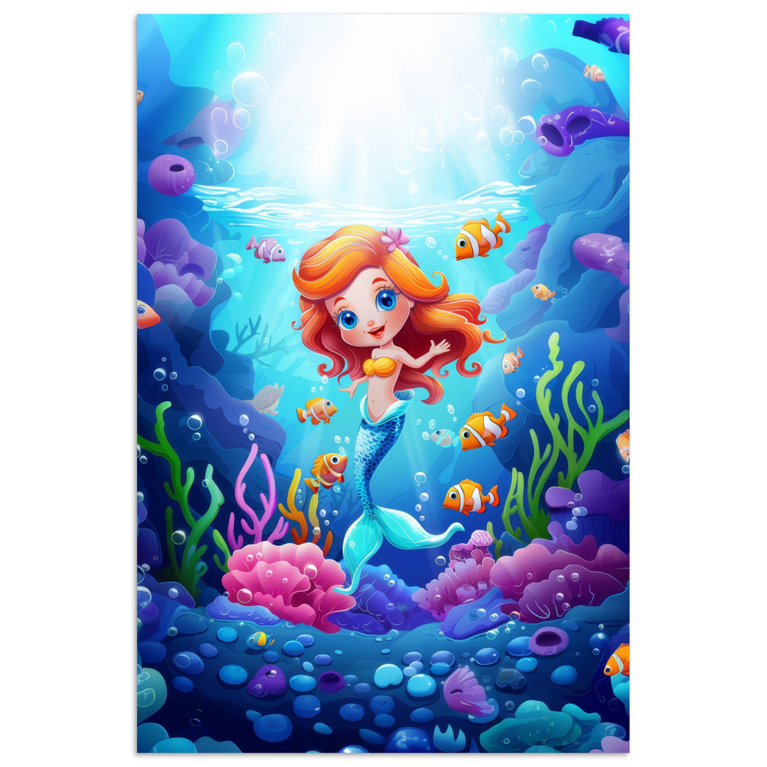 MuchoWow Poster Meerjungfrau - Unterwasserwelt - günstig online kaufen