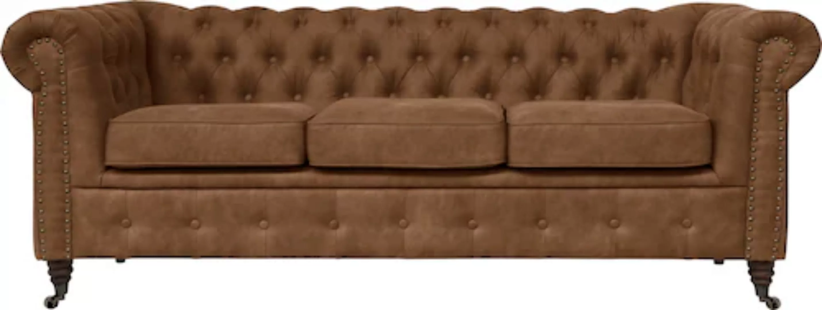Home affaire Chesterfield-Sofa "Aarburg", aufwändige Knopfheftung und Ziern günstig online kaufen