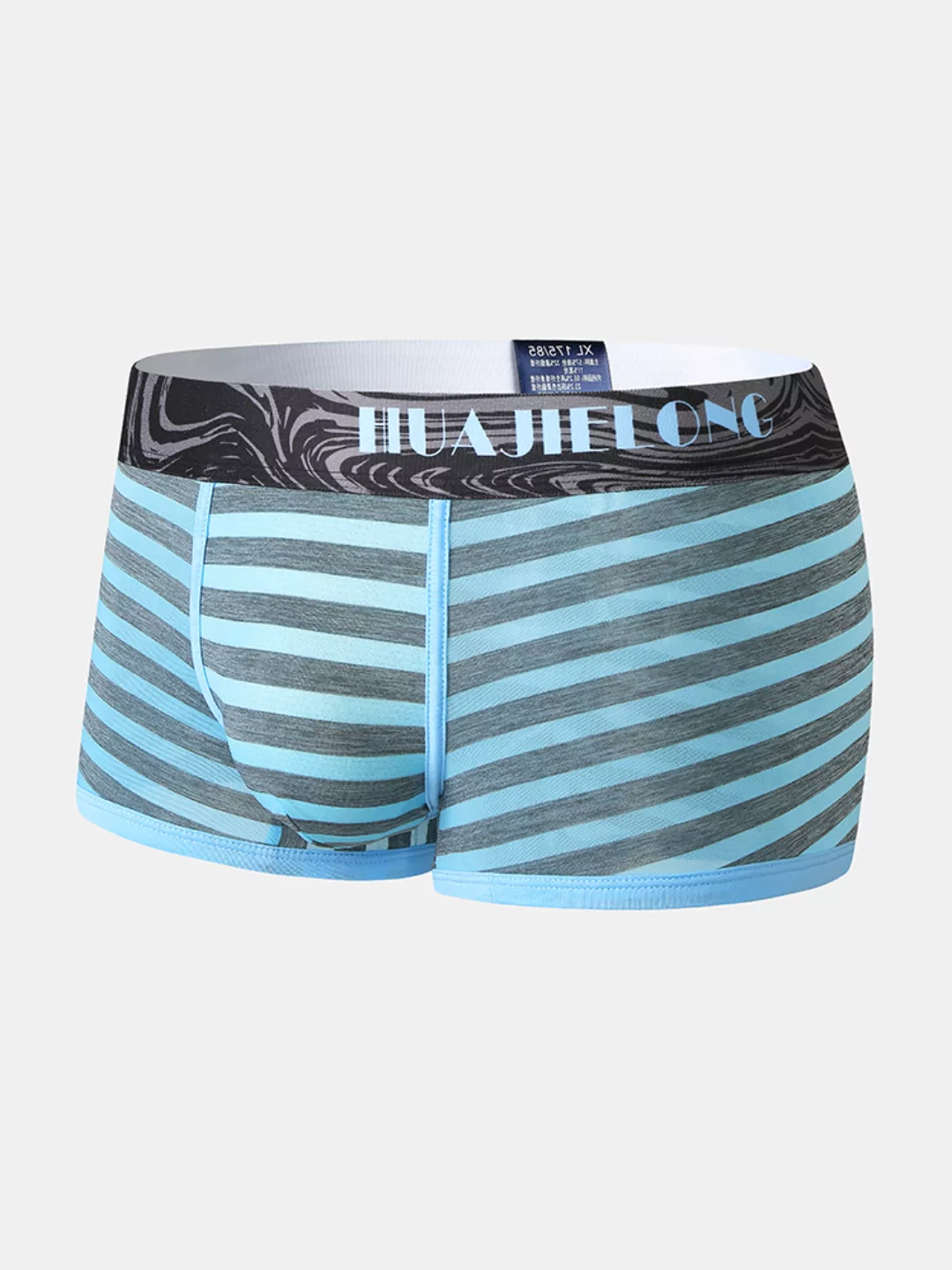 Ice Silk Striped Bequeme atmungsaktive Boxershorts für Männer günstig online kaufen