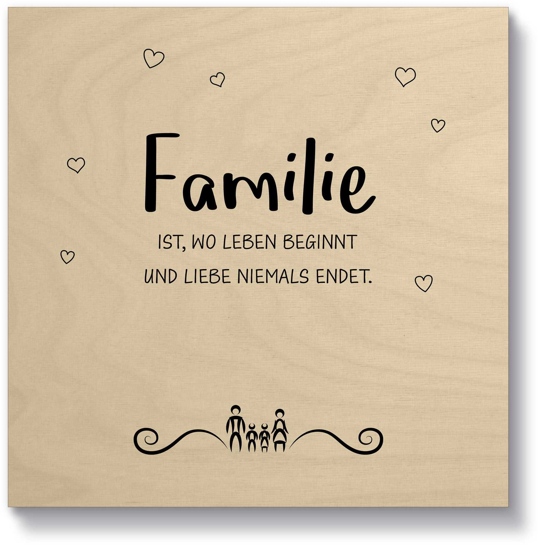 Artland Holzbild "Familie II", Sprüche & Texte, (1 St.) günstig online kaufen