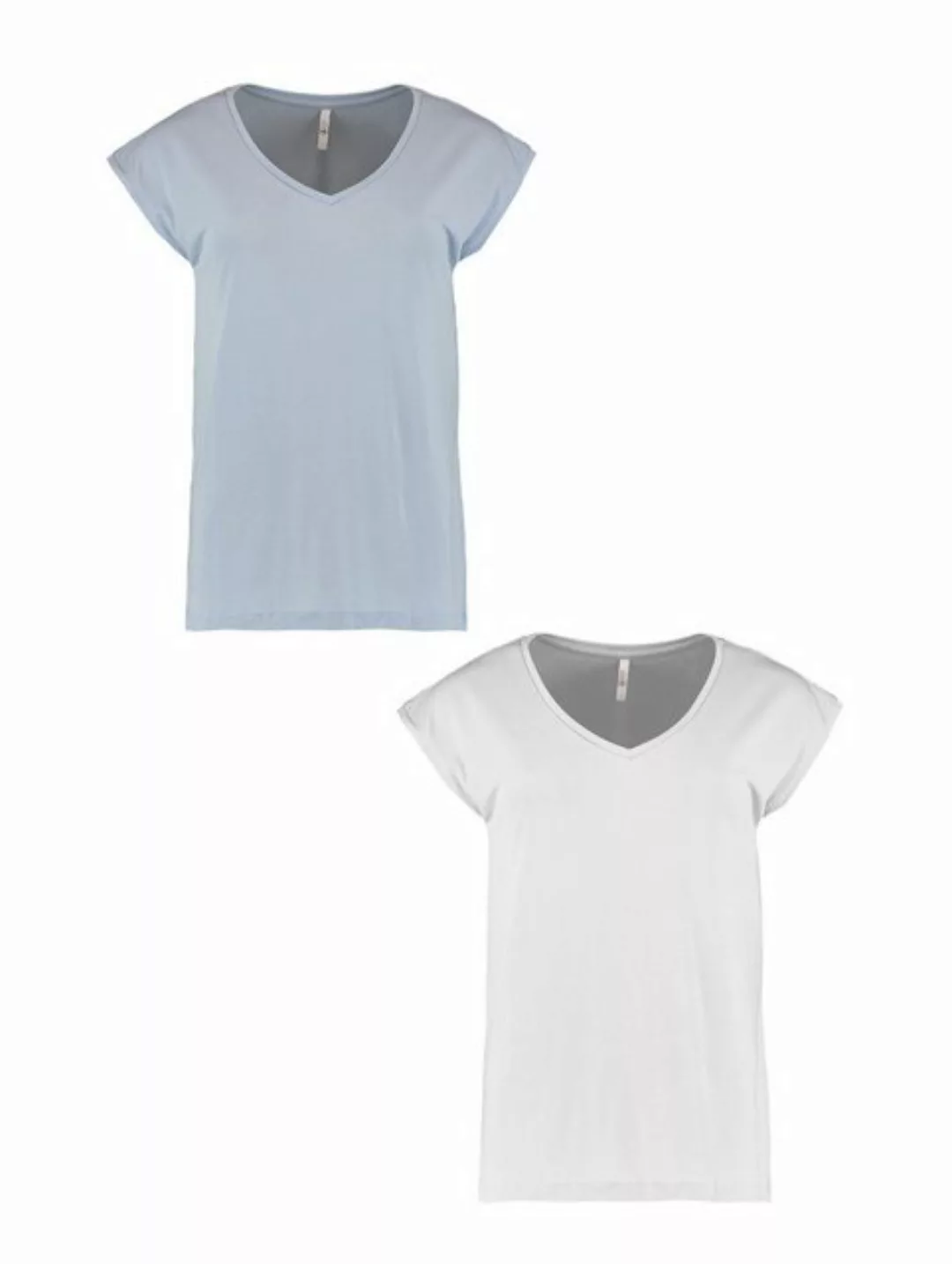HaILY’S T-Shirt T-Shirt 2er-Set V-Ausschnitt Kurzarm Basic Sommer Shirt (2- günstig online kaufen