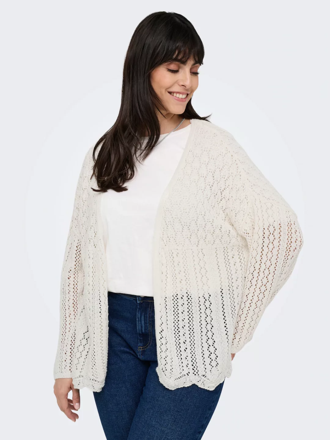 ONLY CARMAKOMA Strickjacke "CARNOLA 7/8 LIFE OPEN CARDIGAN KNT NOOS" günstig online kaufen