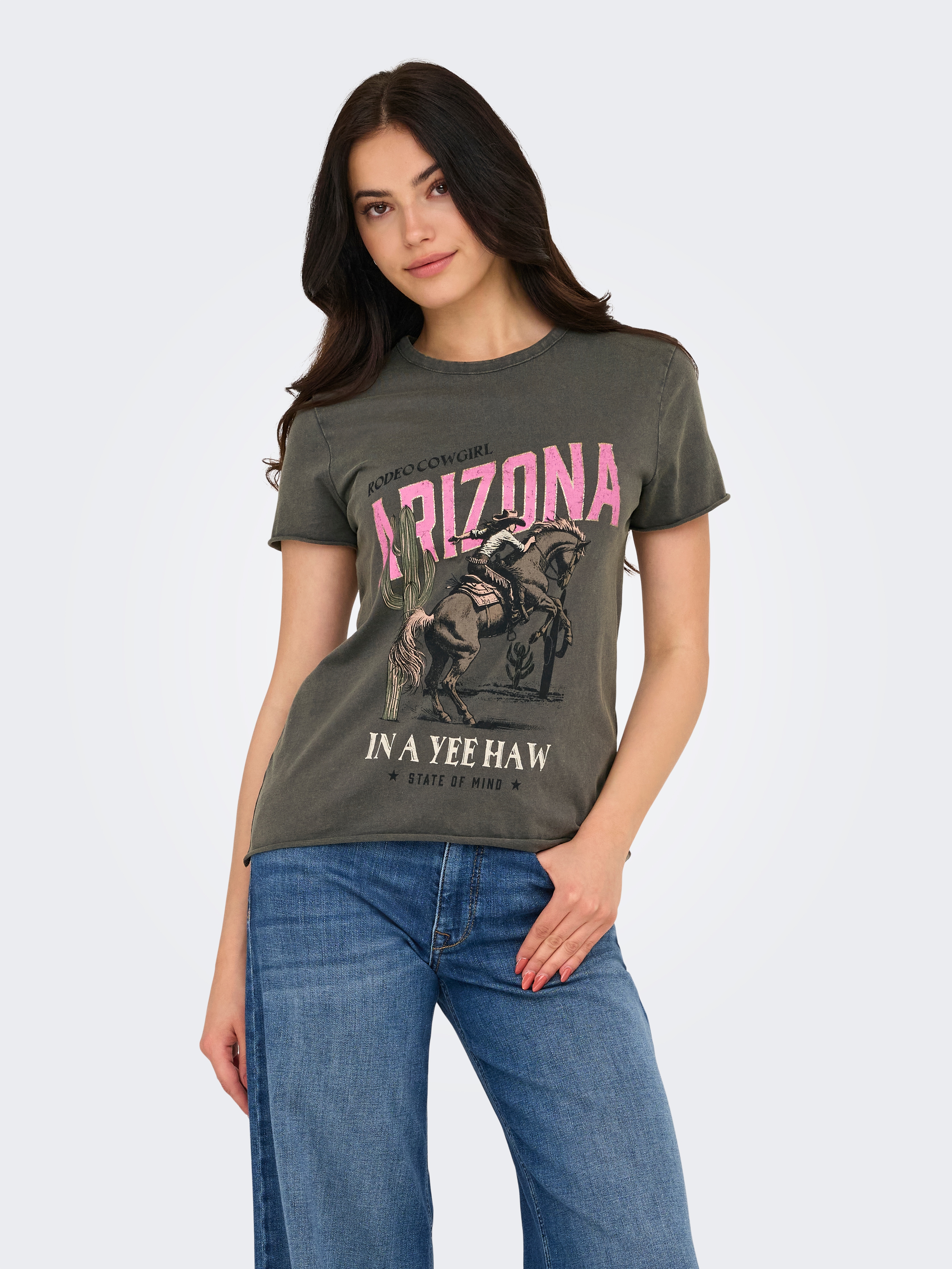ONLY Rundhalsshirt "ONLLUCY REG S/S TOP JRS NOOS", unterschiedlich bedruckt günstig online kaufen