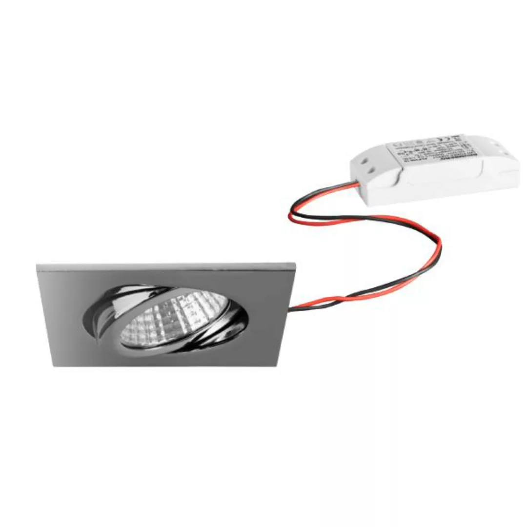 Brumberg LED-Einbaustrahler 6W 230V quadratisch chrom - 33355023 günstig online kaufen
