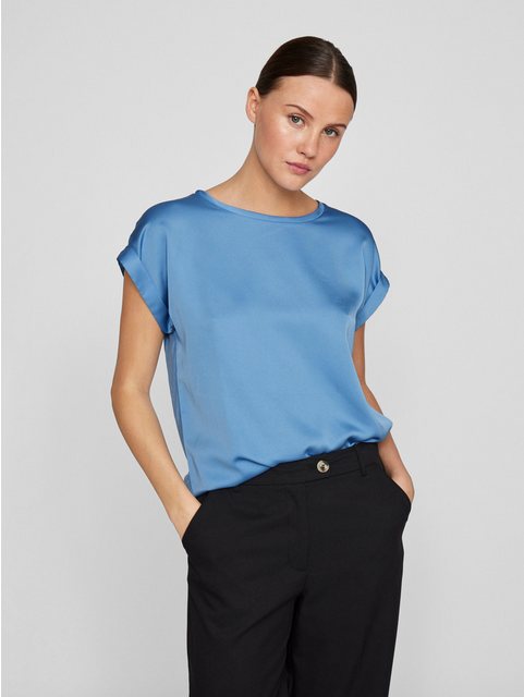 Vila Kurzarmshirt VIELLETTE S/S SATIN TOP - NOOS Satin Optik günstig online kaufen