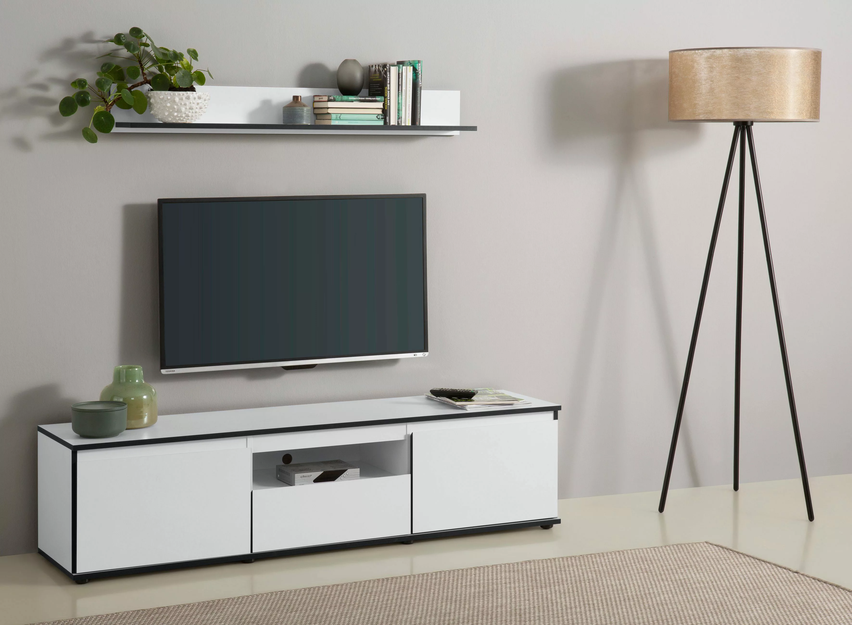HELA Wandboard Ariana, Schwarz abgesetzte Kanten, günstig online kaufen