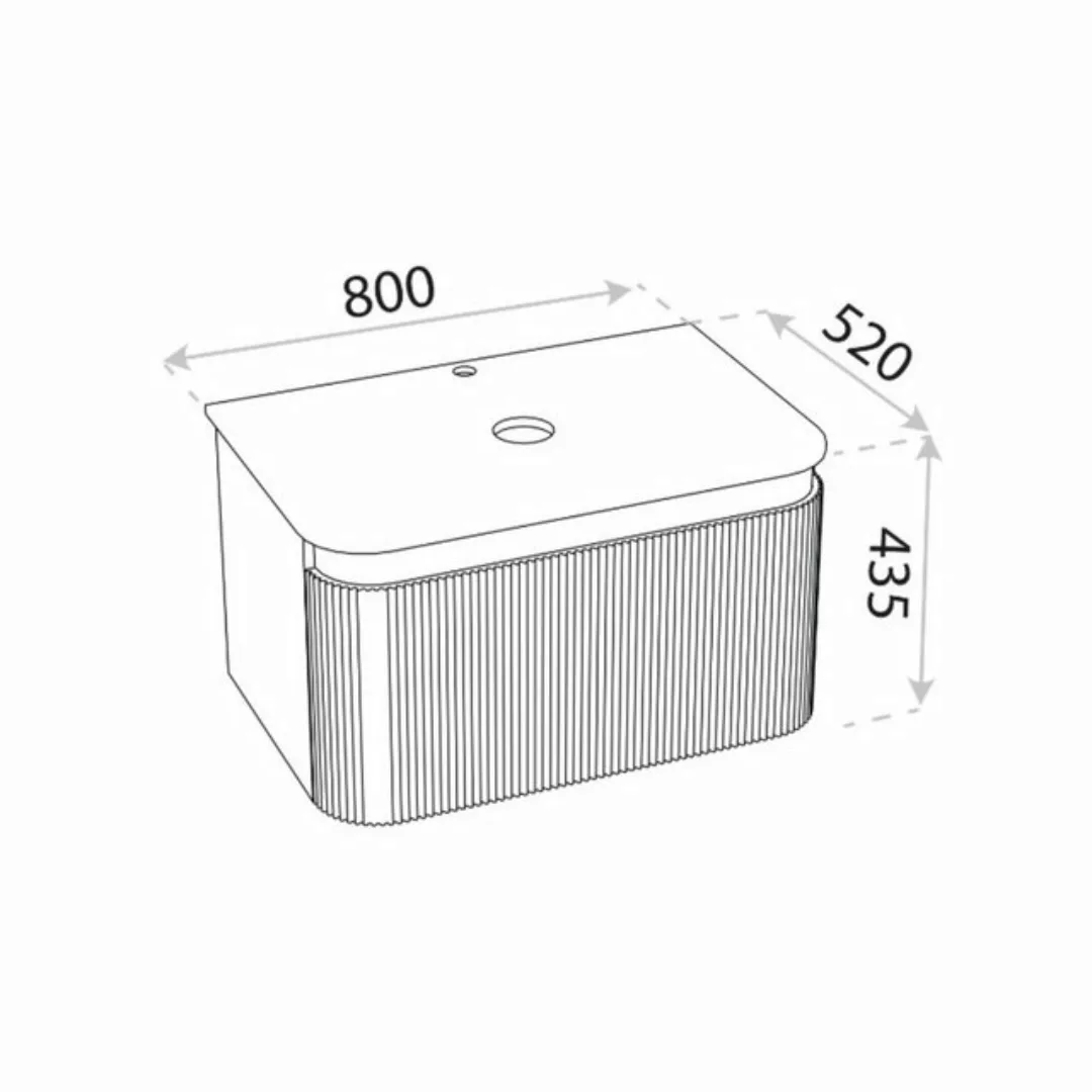 Waschbeckenunterschrank Waschbeckenunterschrank VERMONT WHITE 800 inkl. Was günstig online kaufen