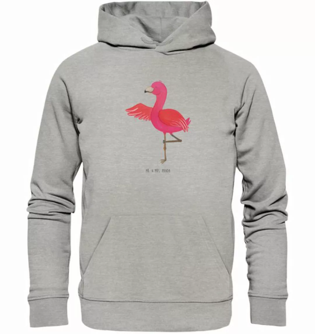 Mr. & Mrs. Panda Hoodie Flamingo Yoga Größe XS - Heather Grey - Geschenk, Y günstig online kaufen