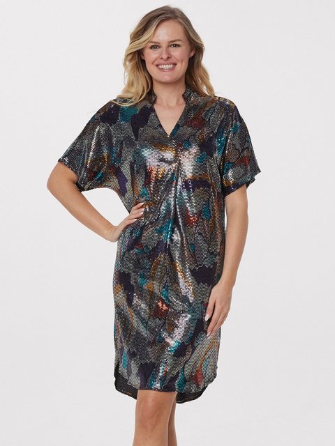 Sarah Kern Kaftan Kleid Figurumspielend mit Spiegelpaillettenverzierung günstig online kaufen