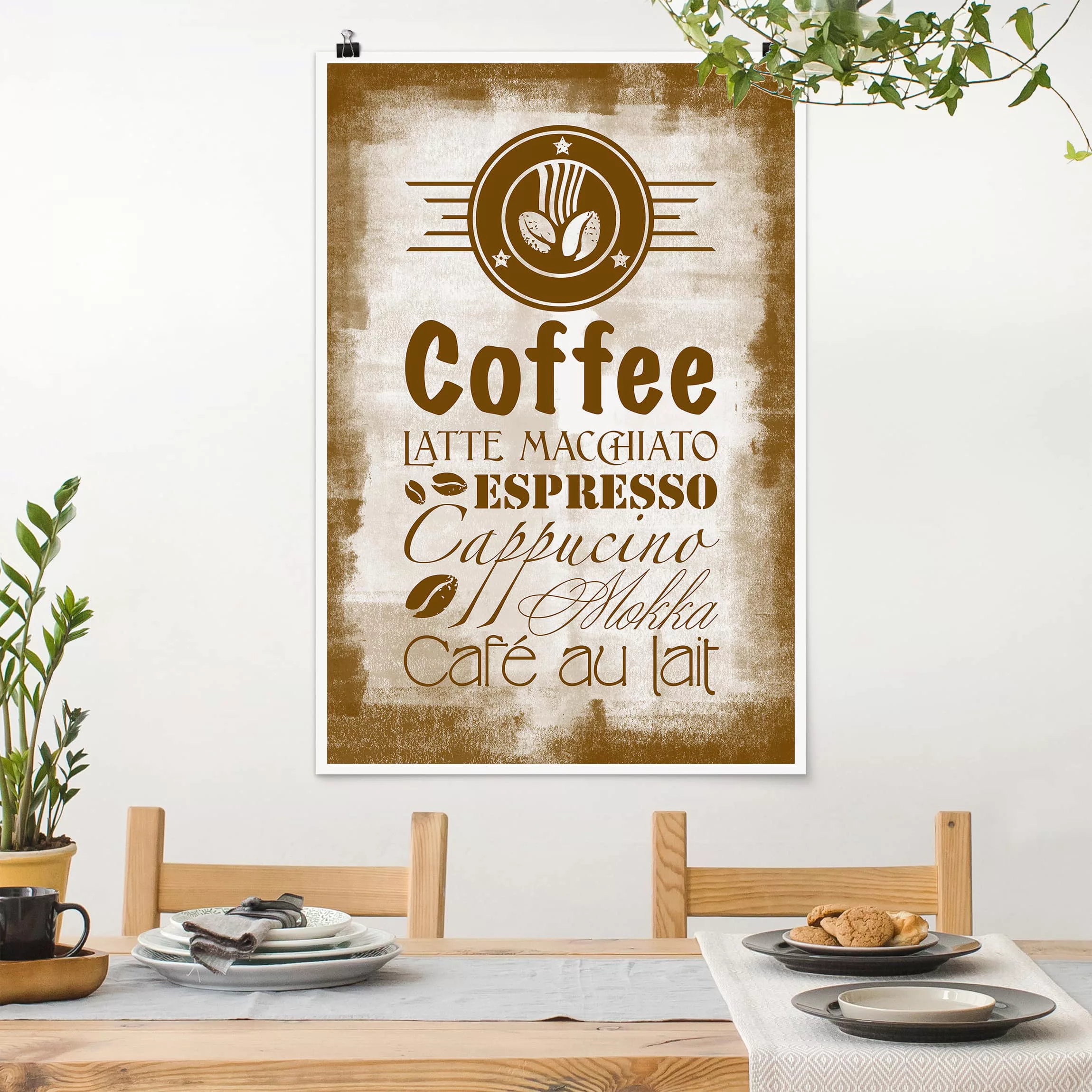 Poster Küche - Hochformat No.SF597 Coffee 4 günstig online kaufen