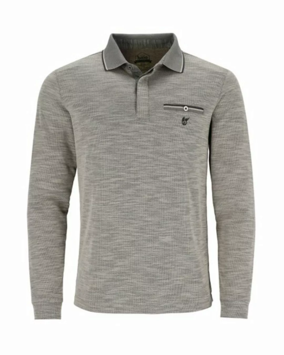 Hajo Langarm-Poloshirt Softknit-Polo mit verdeckter Knopfleiste günstig online kaufen