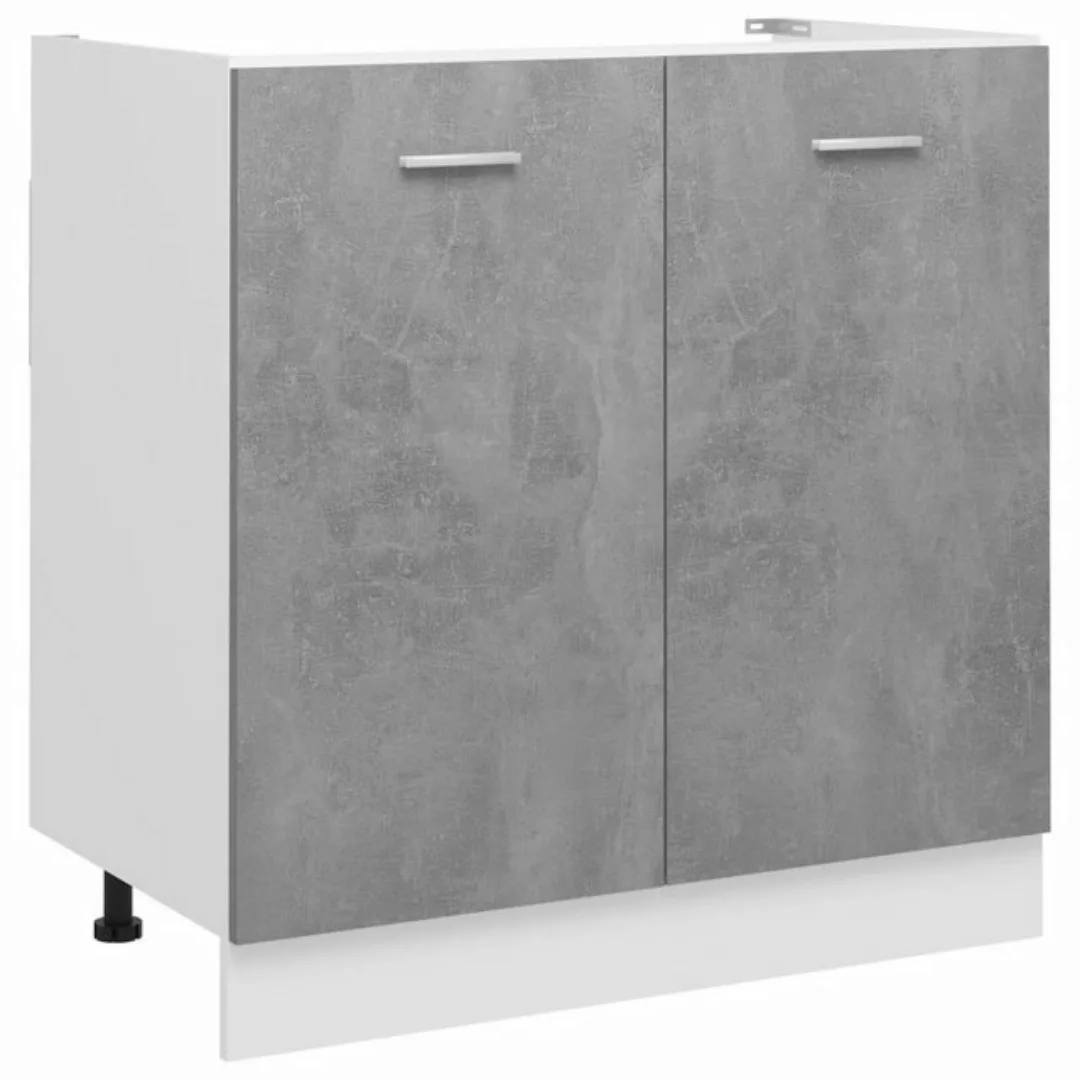 vidaXL Stauraumschrank vidaXL Spülenunterschrank Hochglanz-Weiß 80x46x81,5 günstig online kaufen