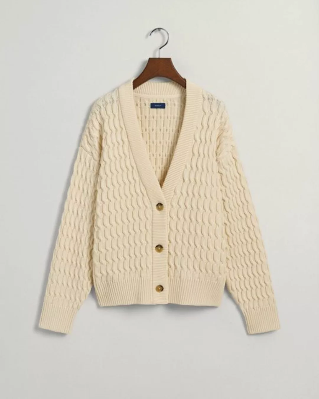 Gant Strickpullover COTTON TEXTURE V-NECK CARDIGAN günstig online kaufen