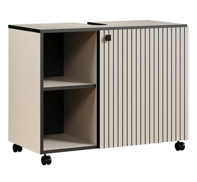 Furn.Design Waschbeckenunterschrank Calmed (Badschrank in Cashmere grau, St günstig online kaufen