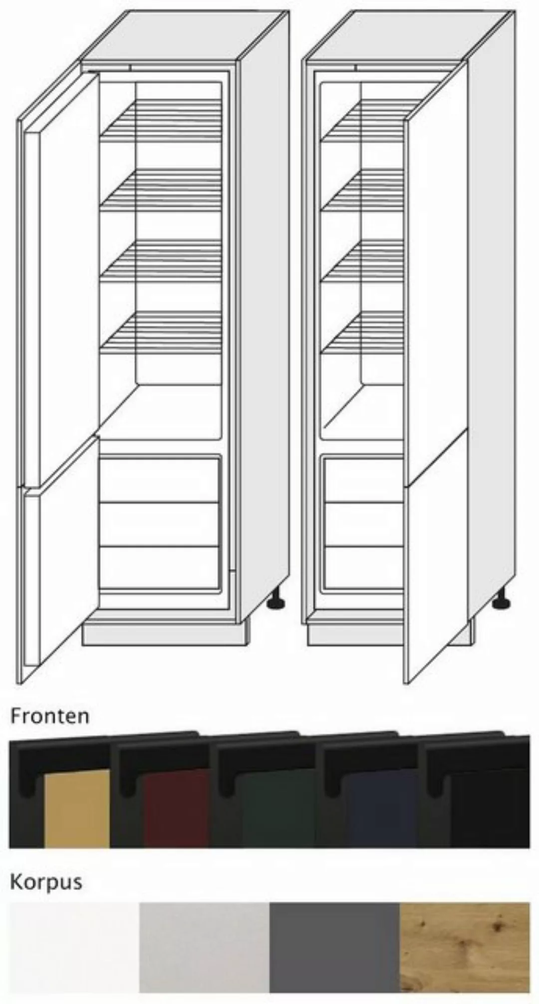 Feldmann-Wohnen Kühlumbauschrank Velden (1-St) 60cm Front-, Korpusfarbe & A günstig online kaufen