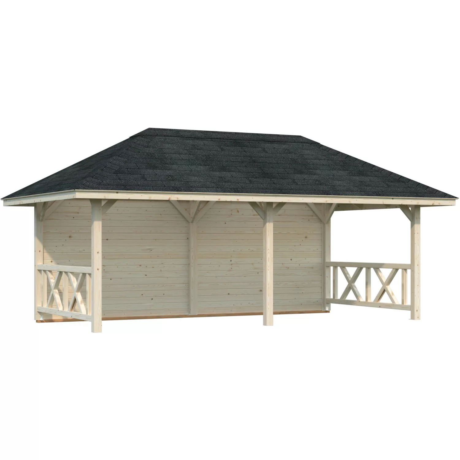 Palmako Holzpavillon "Bianca 16,6 m² Set 2", BxTxH: 588x300x323 cm günstig online kaufen