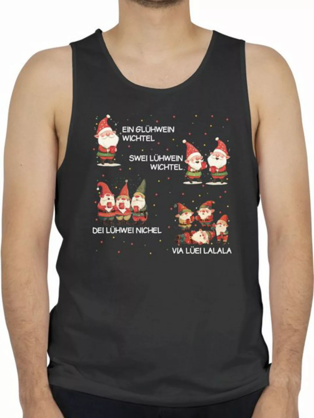 Shirtracer Tanktop Ein Glühwein Swei Glühwein, Wichtel, Ein Glühwein Zwei G günstig online kaufen