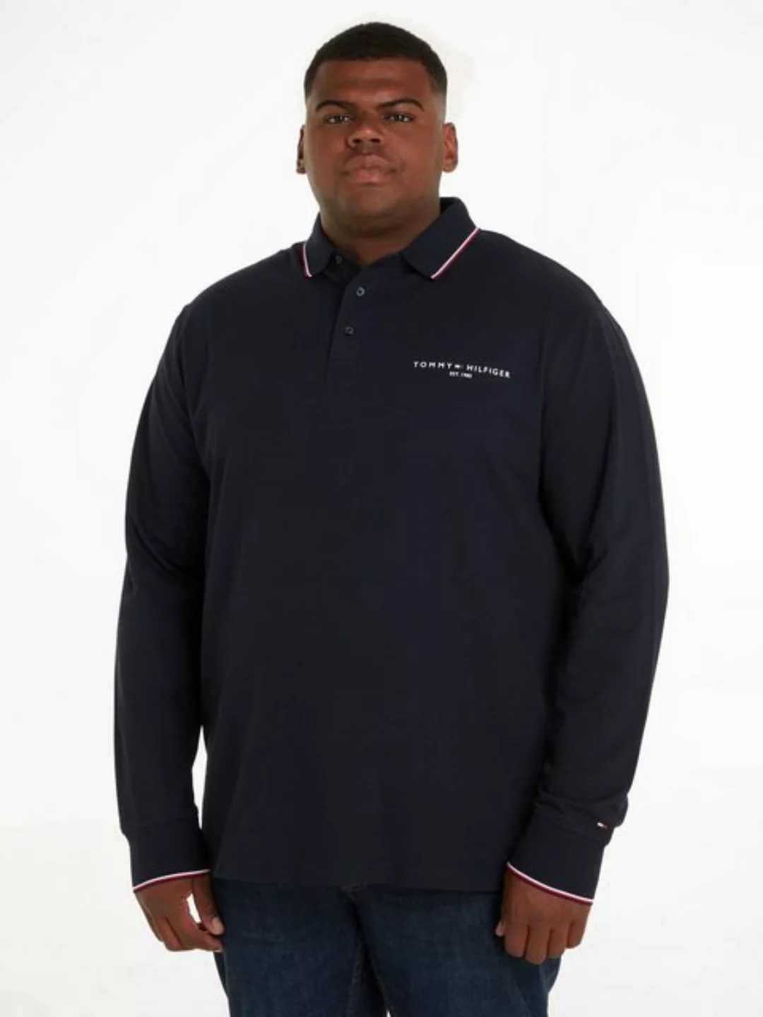 Tommy Hilfiger Big & Tall Langarm-Poloshirt BT-TIPPED PLACE L/S SLIM POLO-B günstig online kaufen