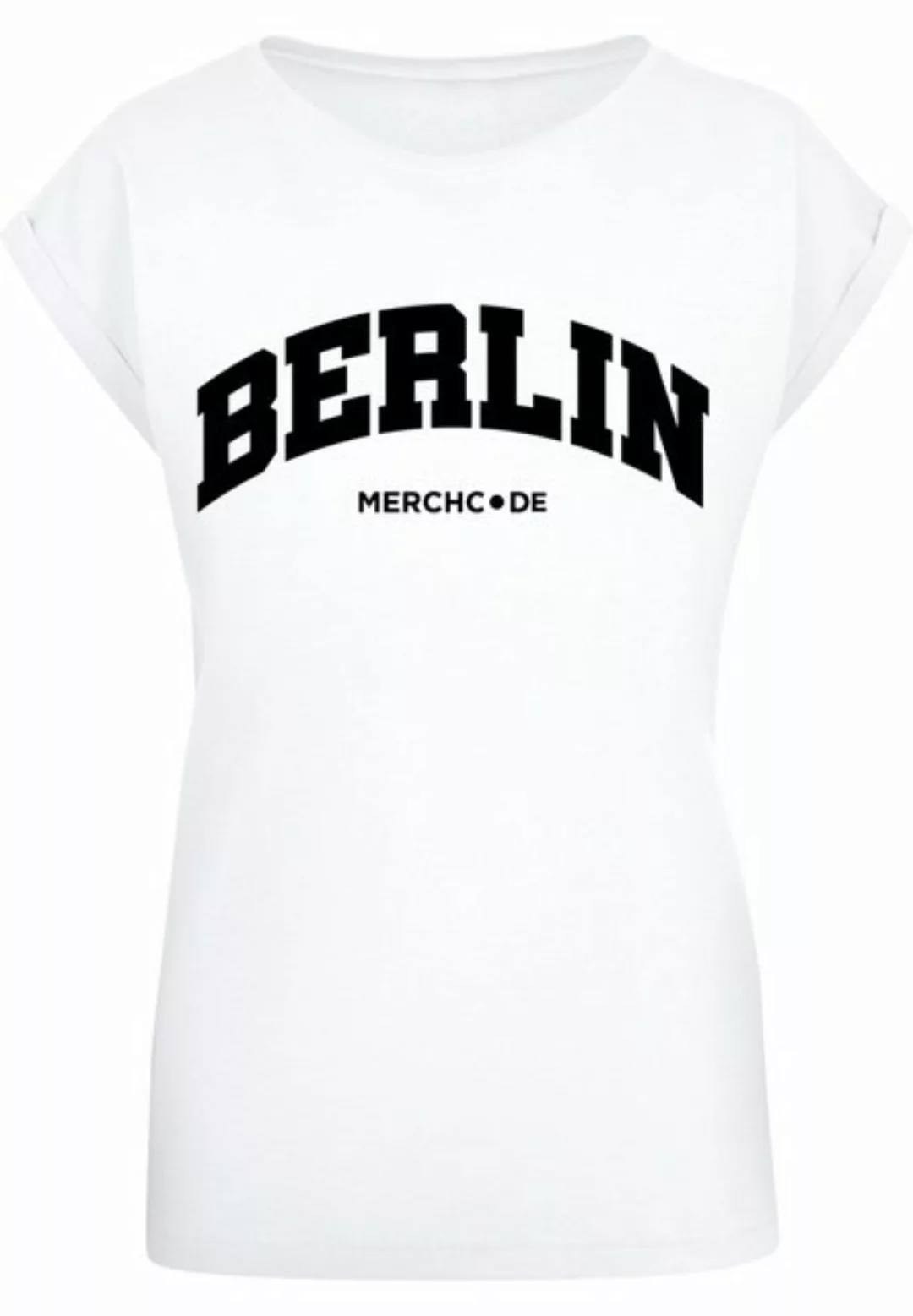 Merchcode T-Shirt Merchcode Damen Ladies Berlin Wording - T-Shirt (1-tlg) günstig online kaufen