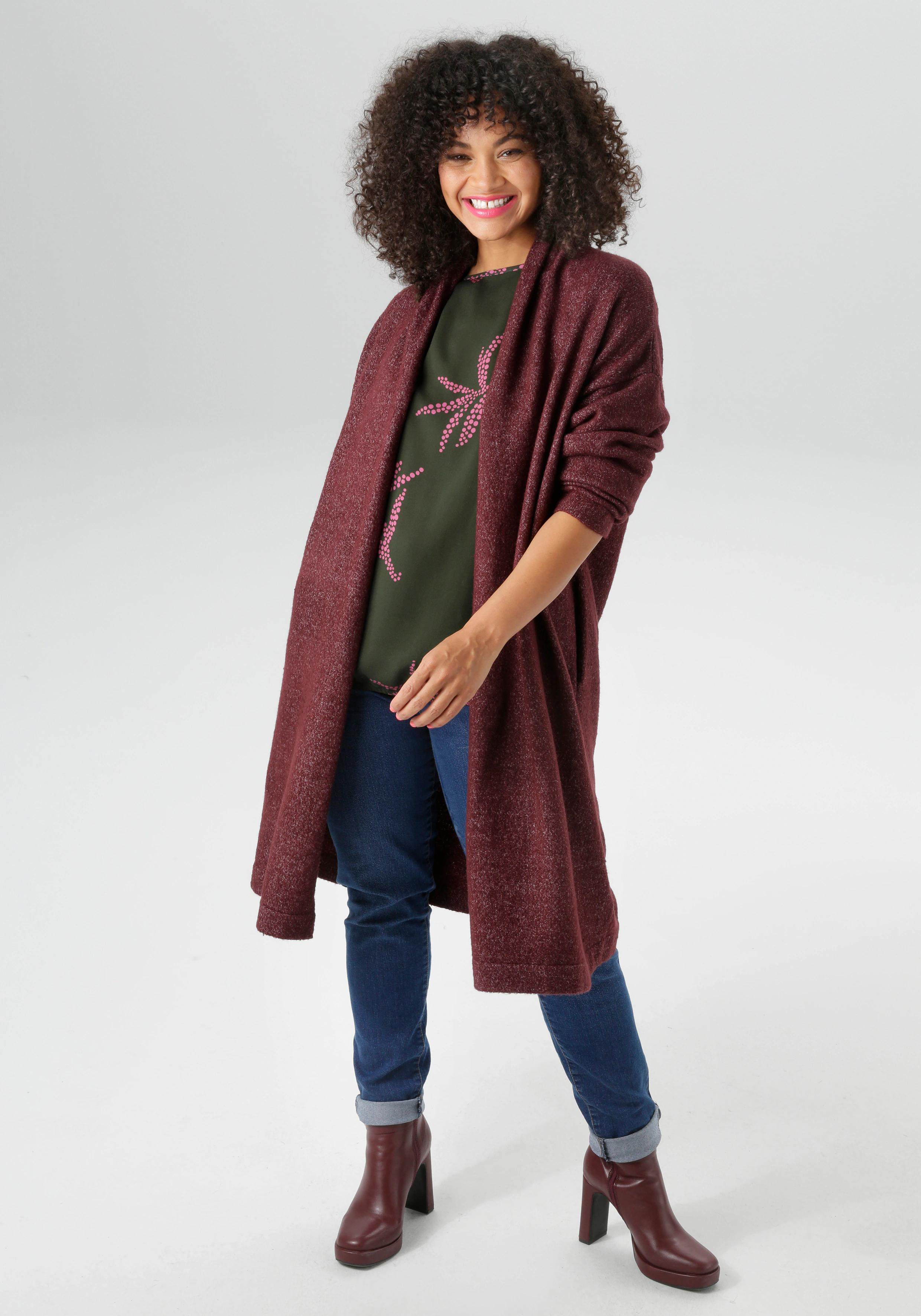 Aniston PLUS Strickjacke, in kuscheliger Qualität - NEUE KOLLEKTION günstig online kaufen