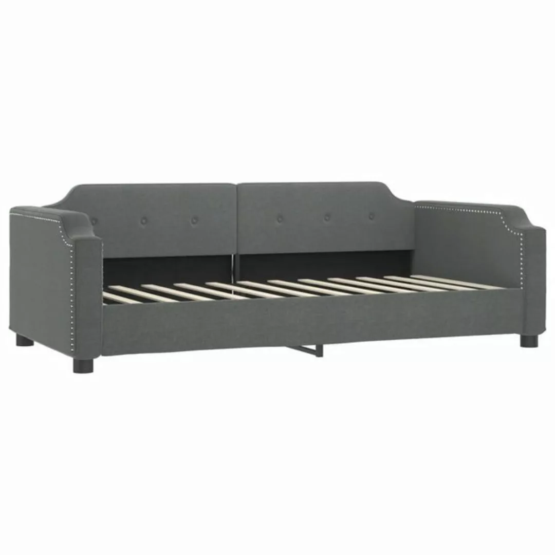 furnicato Bett Tagesbett Dunkelgrau 90x200 cm Stoff (1-tlg) günstig online kaufen