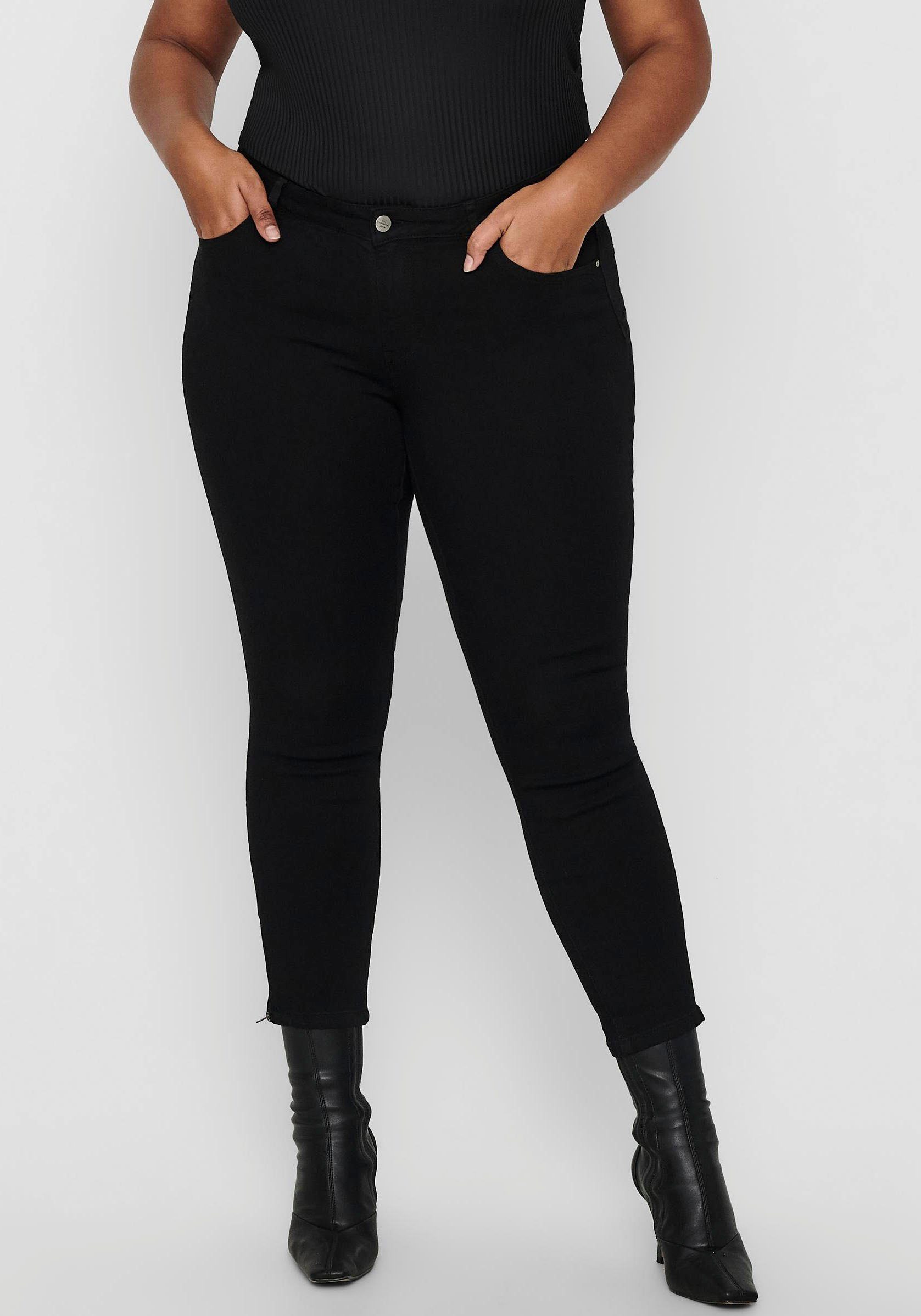 ONLY CARMAKOMA Skinny-fit-Jeans "CARKARLA REG SK ANKLE ZIP JNS", mit Reißve günstig online kaufen