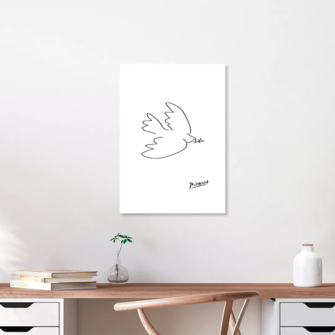 Poster / Leinwandbild - Picasso Taube günstig online kaufen