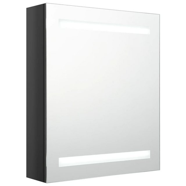 vidaXL Spiegelschrank LED Bad Spiegelschrank Glänzendes Schwarz 50x14x60 cm günstig online kaufen