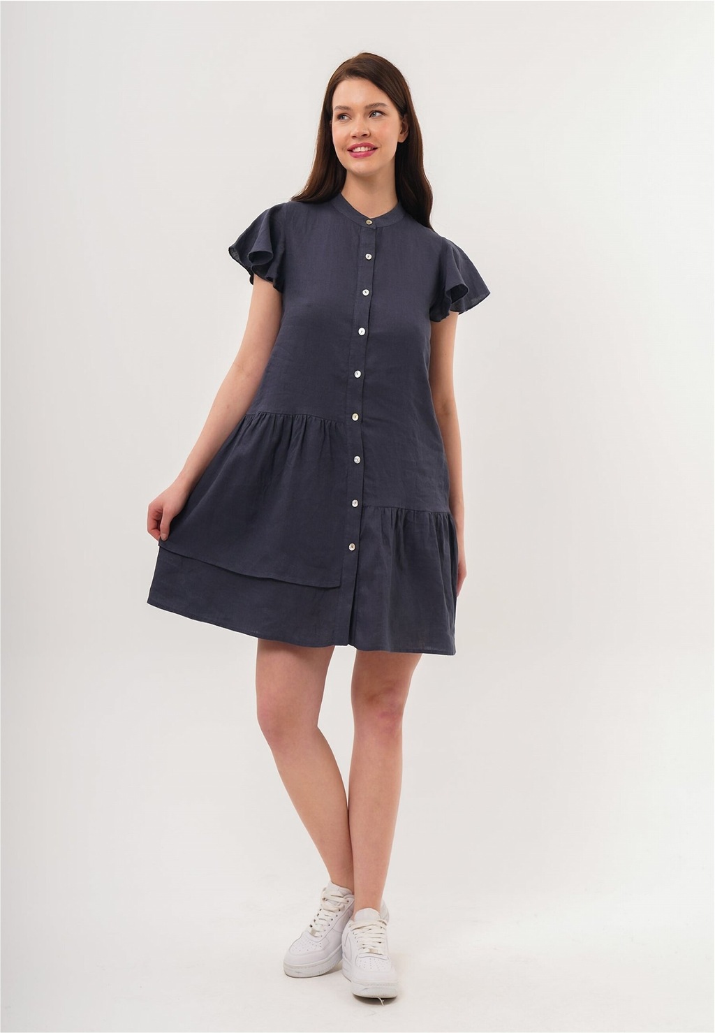 freshlions Jerseykleid "Jolin", (1 tlg.), mit zarten Volantärmeln günstig online kaufen