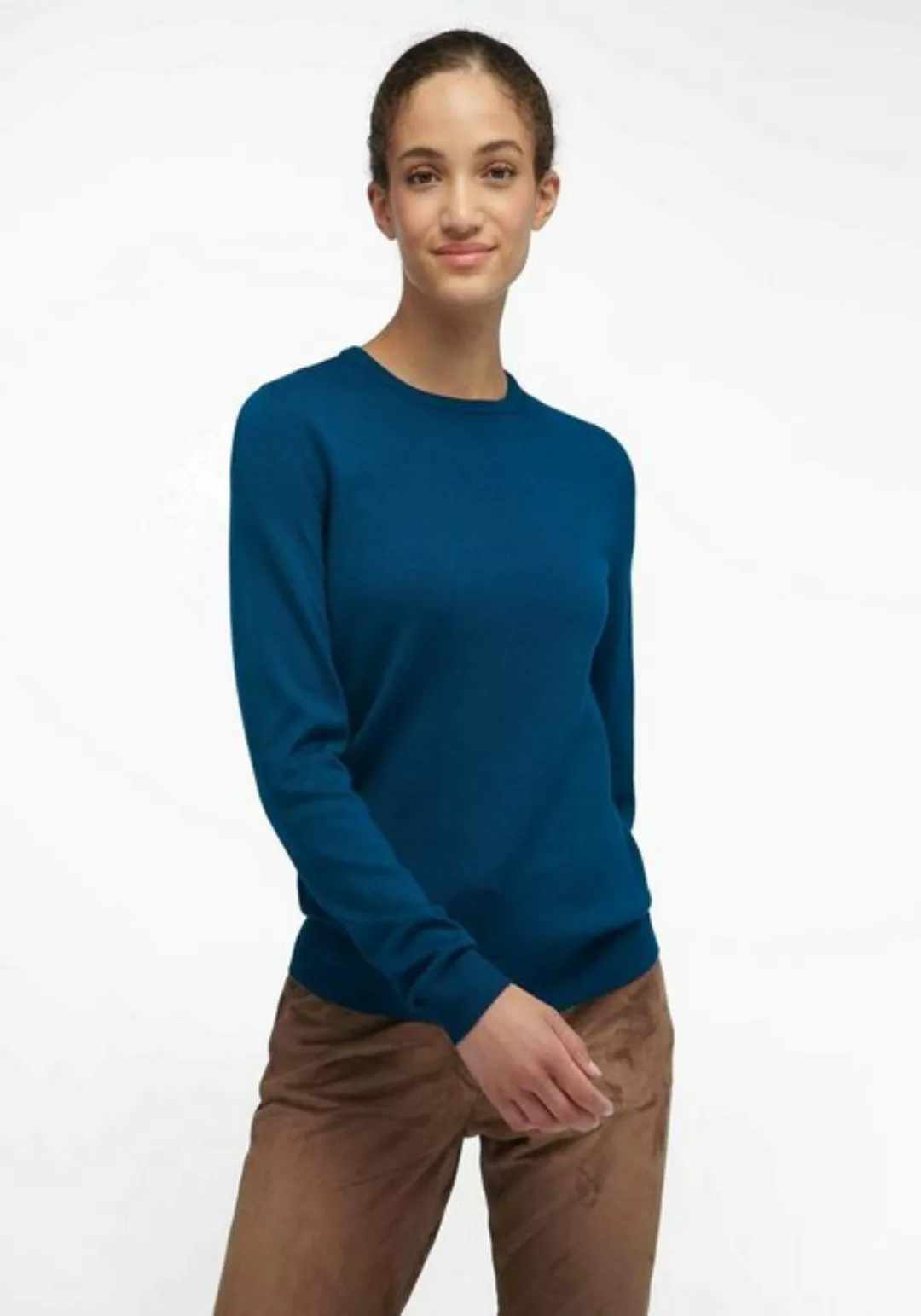 Pullover aus 100%Schurwolle Pure Tasmanian Wool Peter Hahn blau günstig online kaufen