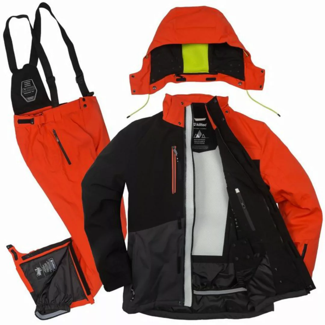 Killtec Skianzug Herren Skijacke + Skihose (orange/ anthrazit, Gr. XXL) günstig online kaufen