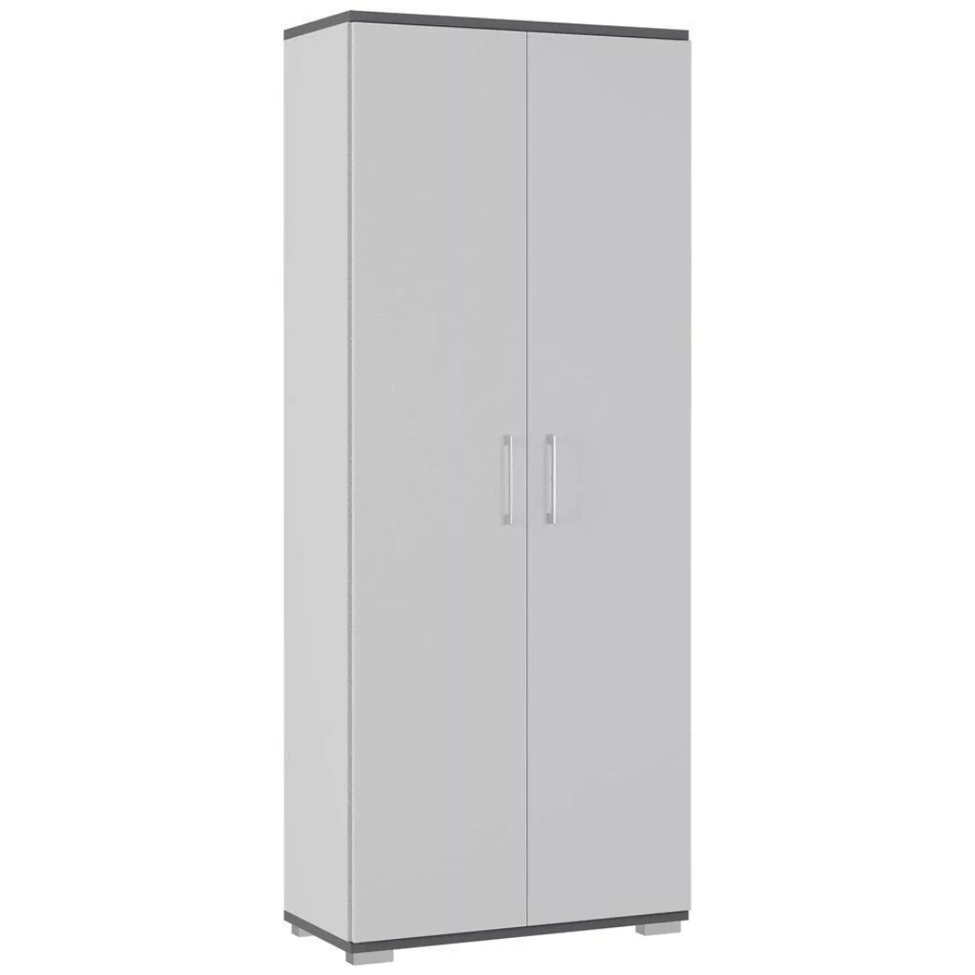 Büro Aktenschrank PRATO-01 in grau mit graphit, B/H/T: ca. 80/200/40 cm günstig online kaufen