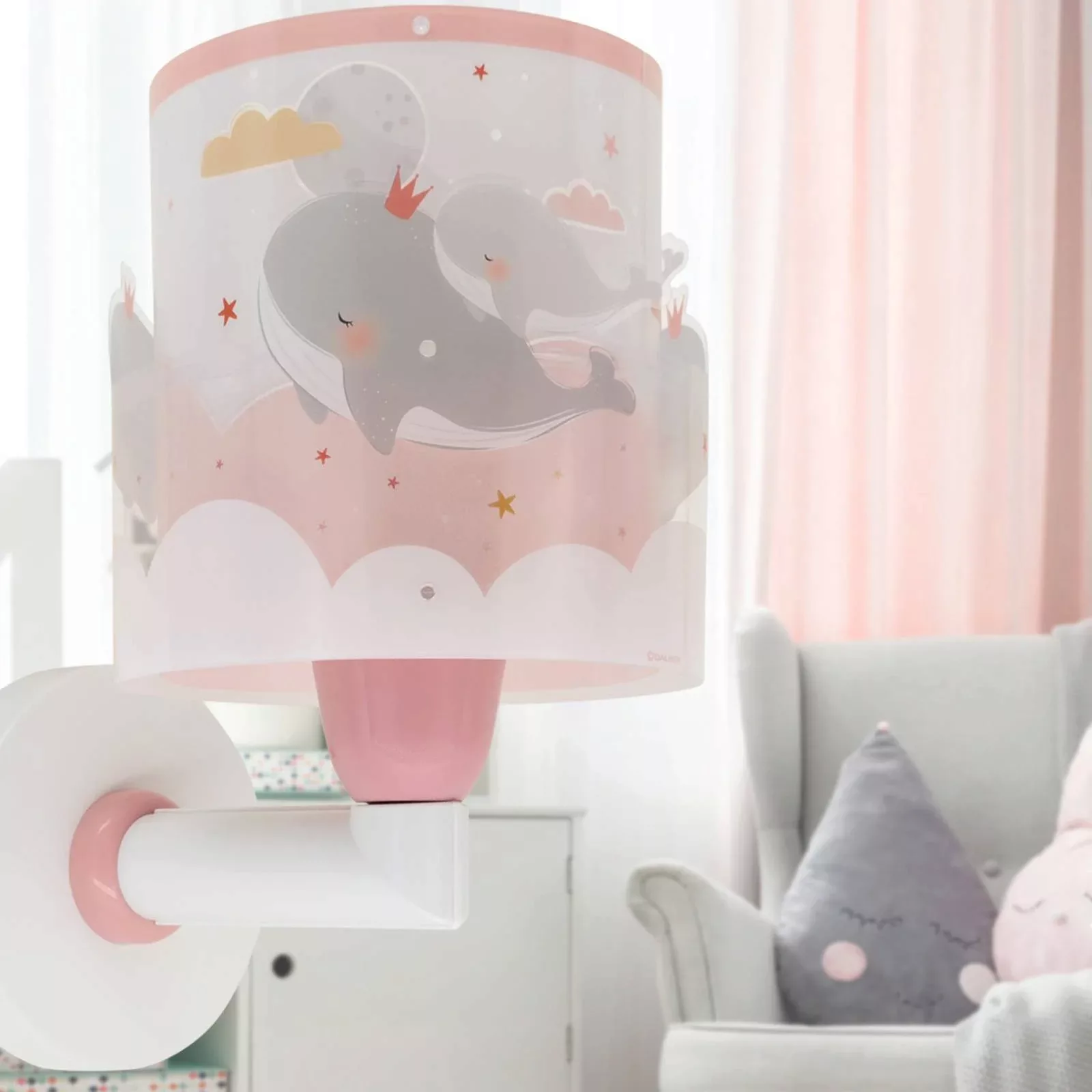 Dalber Whale Dreams Wandleuchte, pink günstig online kaufen