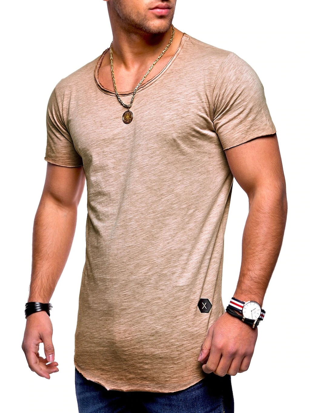 behype T-Shirt "DUST", (1 tlg.), mit Rundhals-Ausschnitt günstig online kaufen