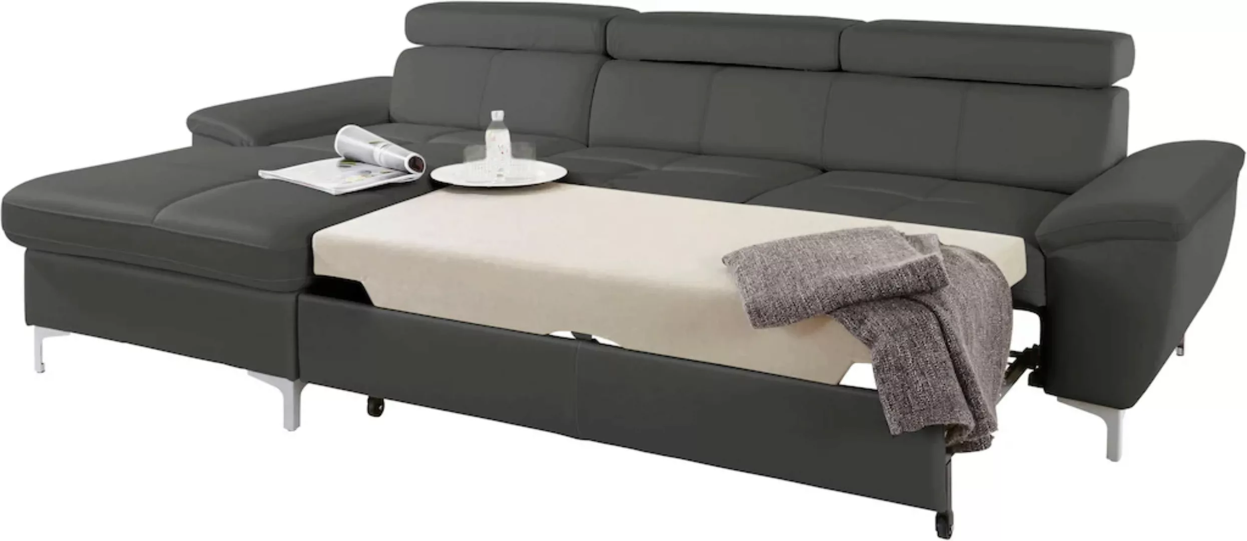 exxpo - sofa fashion Ecksofa Azzano, L-Form, wahlweise mit Bettfunktion und günstig online kaufen