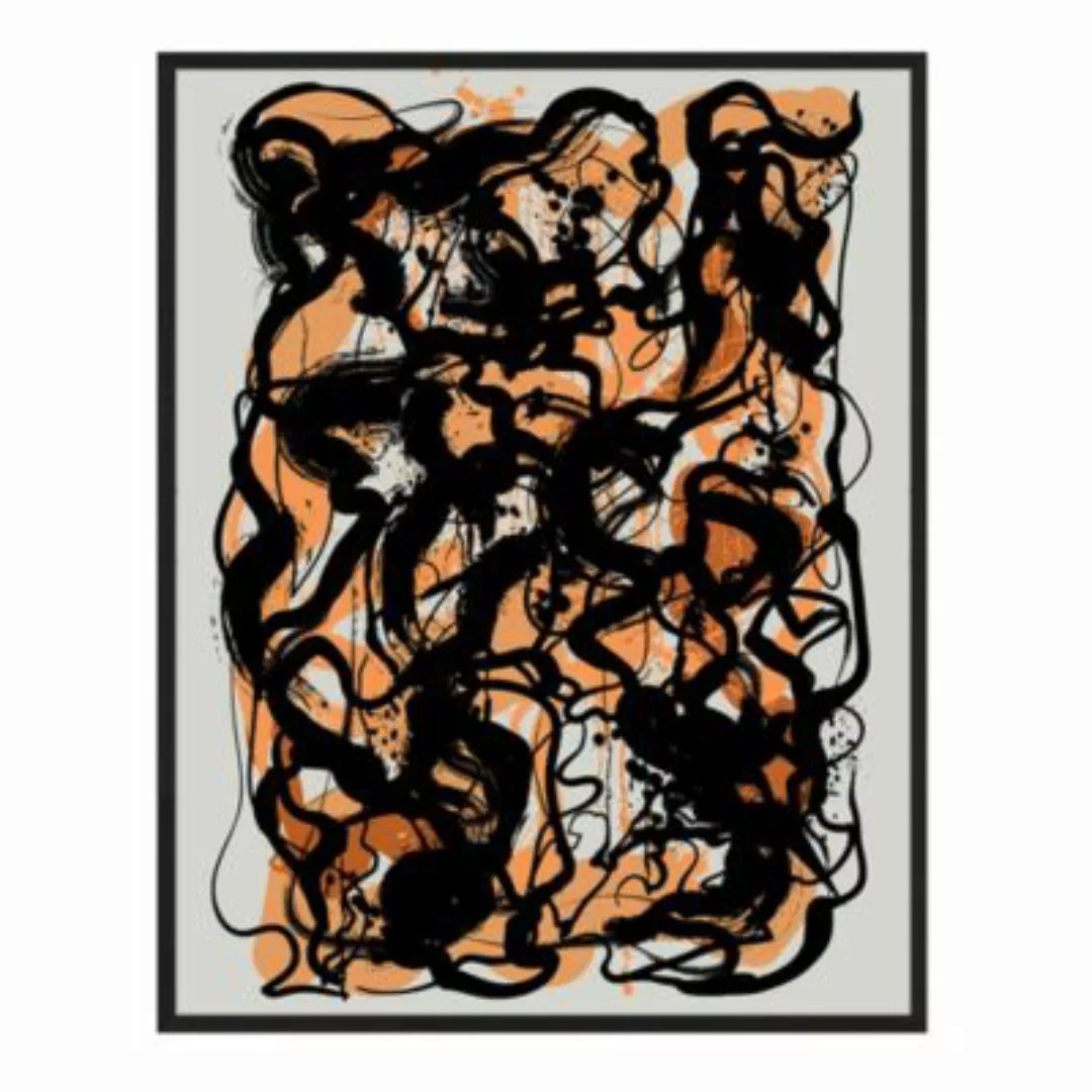 Any Image Wandbild Schwarz und Orange schwarz Gr. 50 x 60 günstig online kaufen