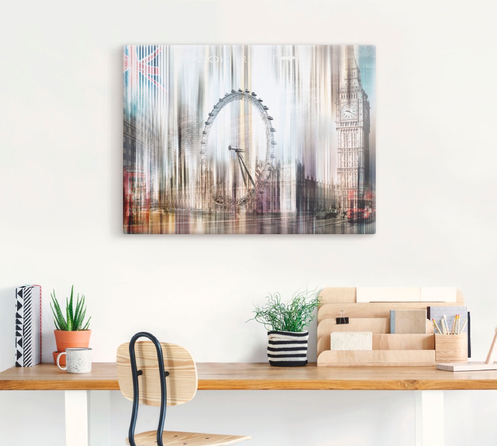 Artland Leinwandbild »London Skyline Collage I«, Gebäude, (1 St.), auf Keil günstig online kaufen