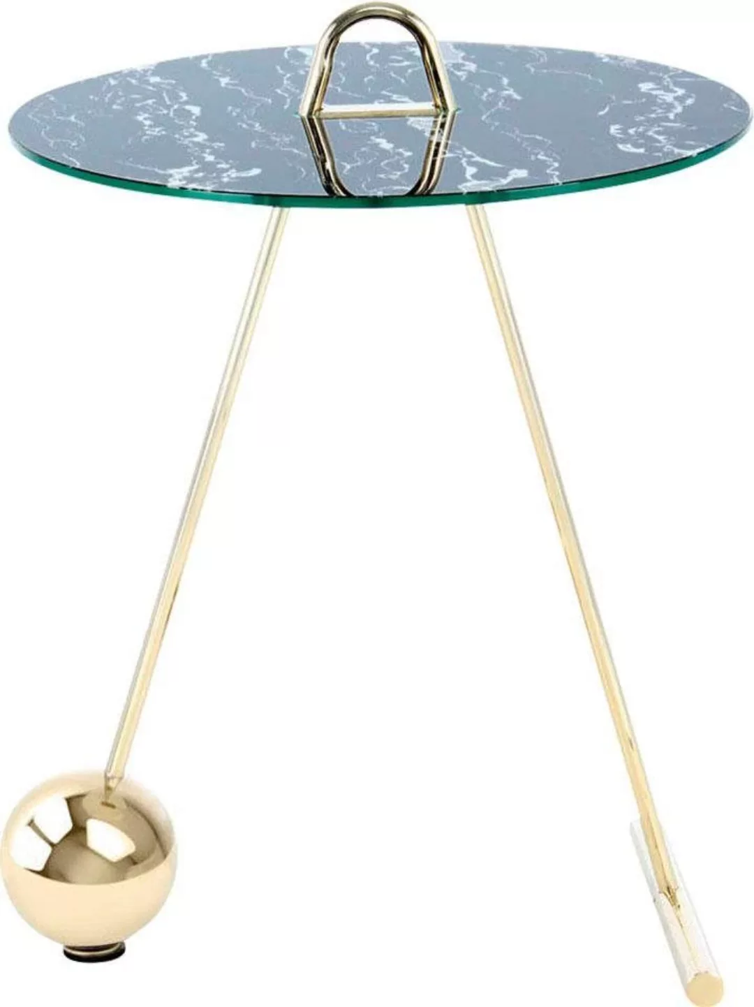 Kayoom Beistelltisch Pendulum 525 Gold / Weiß günstig online kaufen