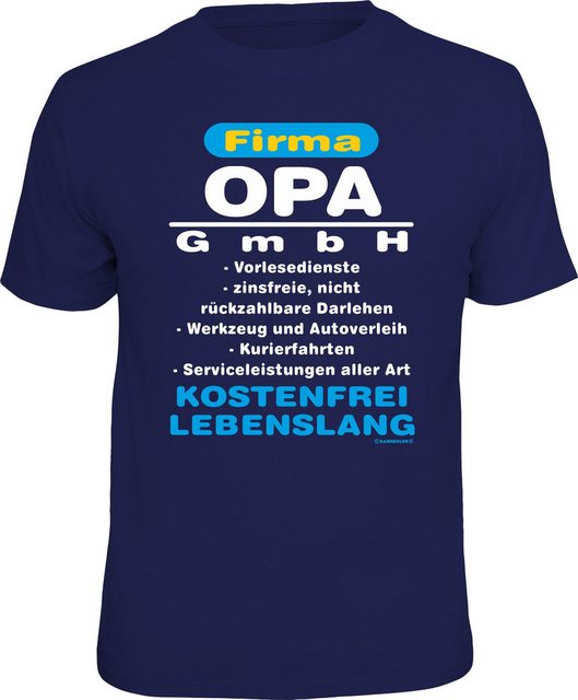 RAHMENLOS® T-Shirt für Großväter: Firma Opa GmbH - kostenfrei, lebenslang günstig online kaufen