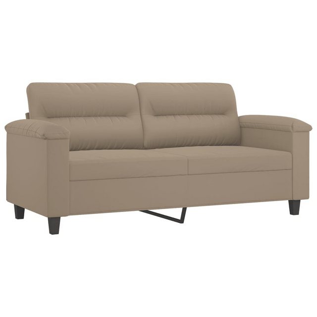 vidaXL Sofa 2-Sitzer-Sofa Taupe 140 cm Mikrofasergewebe günstig online kaufen