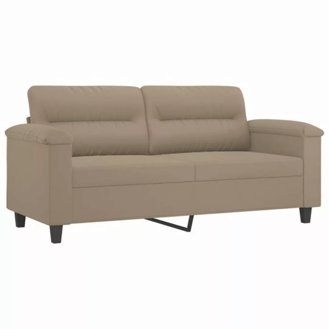 vidaXL Sofa 2-Sitzer-Sofa Taupe 140 cm Mikrofasergewebe günstig online kaufen