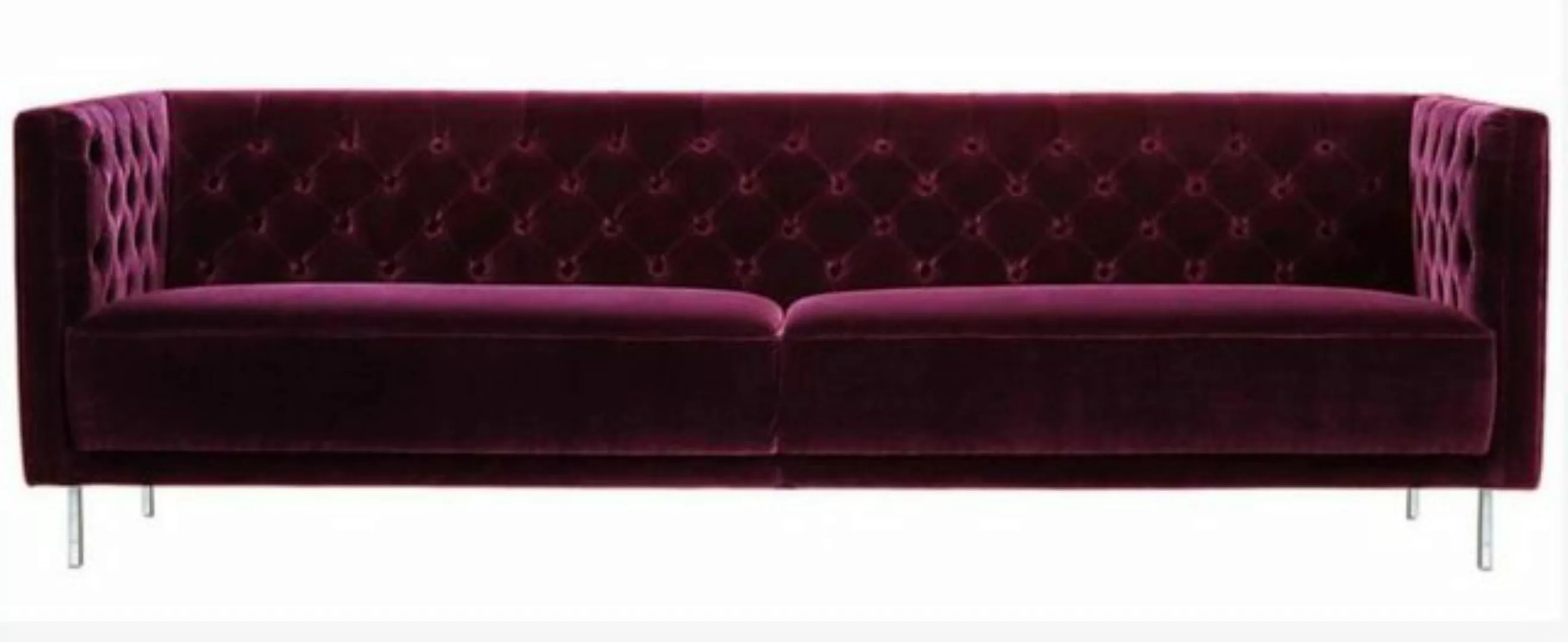 JVmoebel Chesterfield-Sofa Violetter Chesterfield Dreisitzer 3-Sitzer Sofa günstig online kaufen