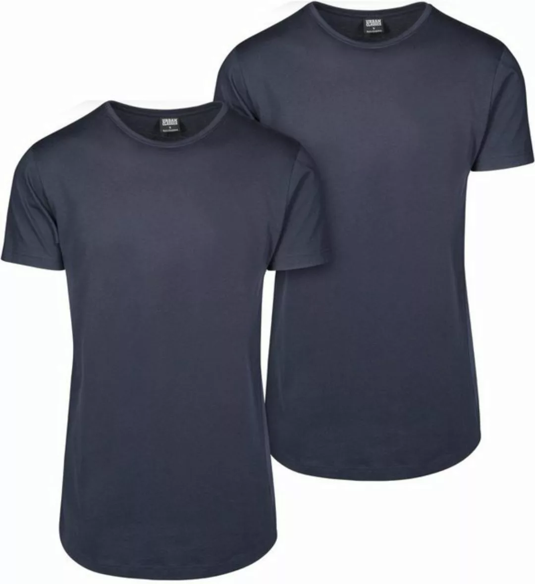 URBAN CLASSICS Rundhalsshirt Shaped Long Tee 2-Pack T-Shirt Herren günstig online kaufen