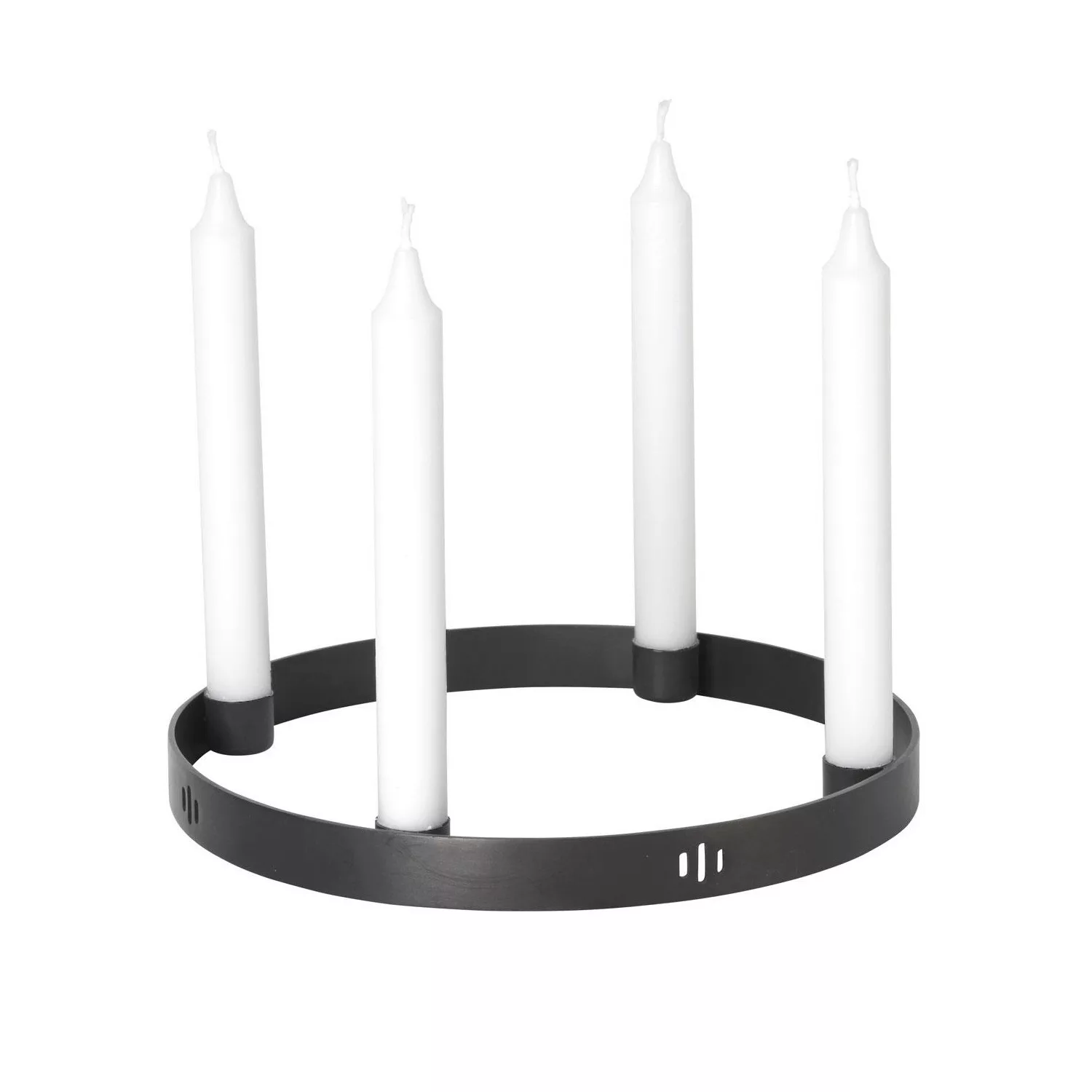 ferm LIVING - Circle Kerzenständer S - schwarz/matt/Ø25cm/schwarzer Patina günstig online kaufen