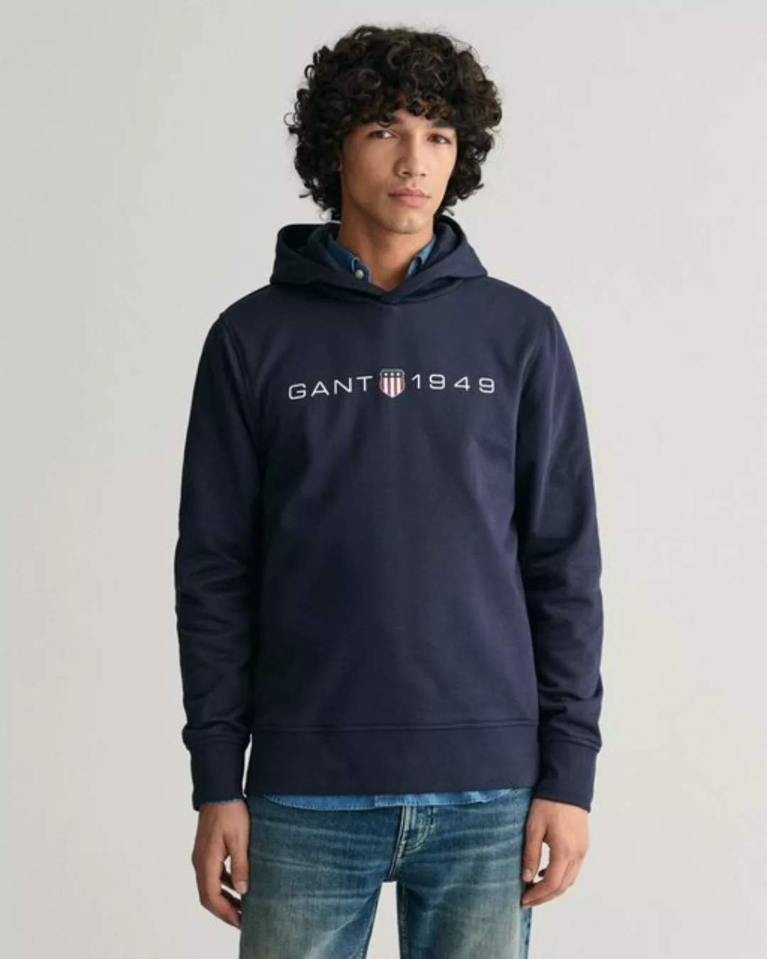 Gant Sweatshirt PRINTED GRAPHIC HOODIE, GOLD YELLOW günstig online kaufen