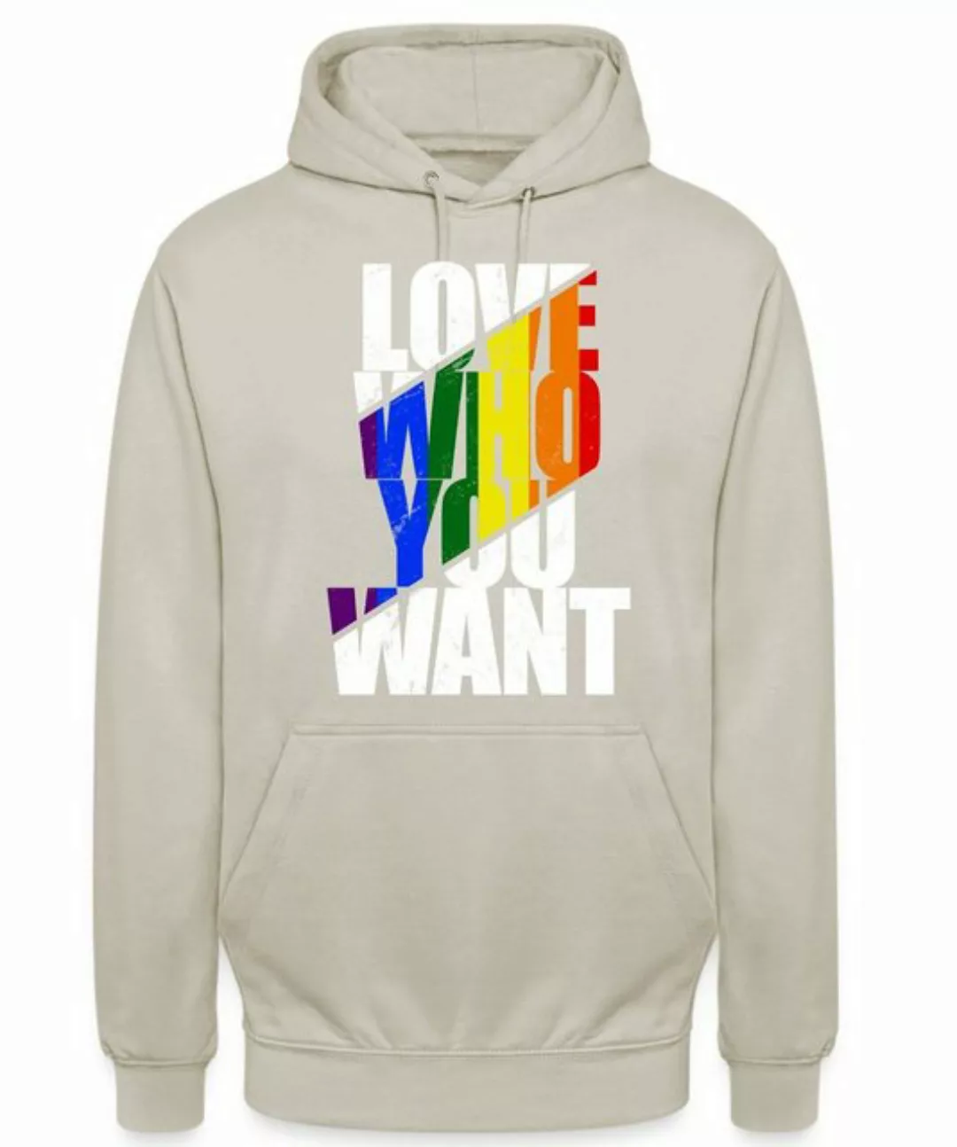 Quattro Formatee Kapuzenpullover Love who you want - Stolz Regenbogen LGBT günstig online kaufen