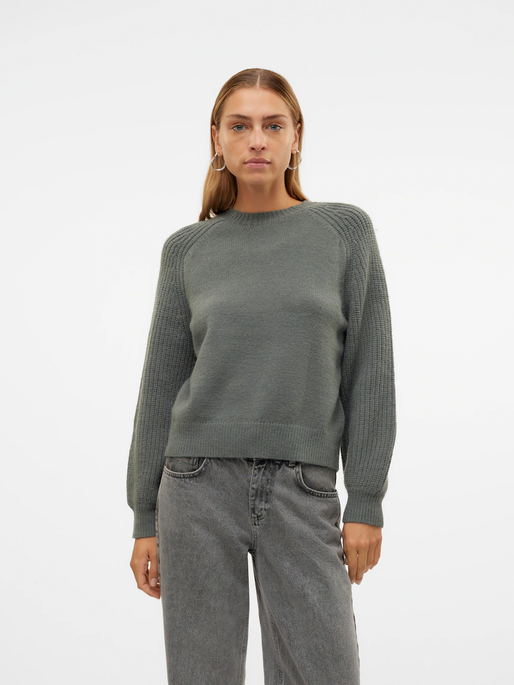 Vero Moda Rundhalspullover "VMENYA LS O-NECK PULLOVER BOO" günstig online kaufen