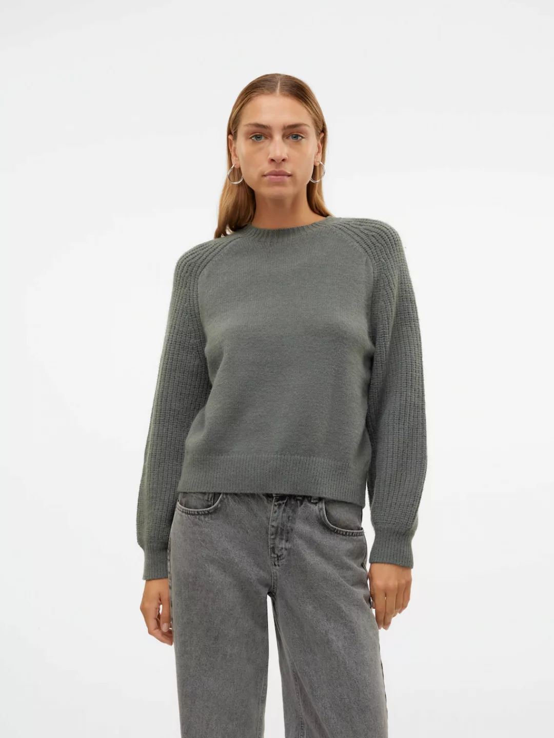 Vero Moda Rundhalspullover "VMENYA LS O-NECK PULLOVER BOO" günstig online kaufen